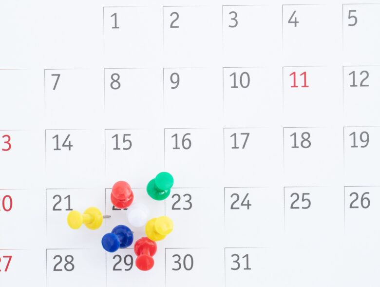 カレンダーで体験日付を決める画像