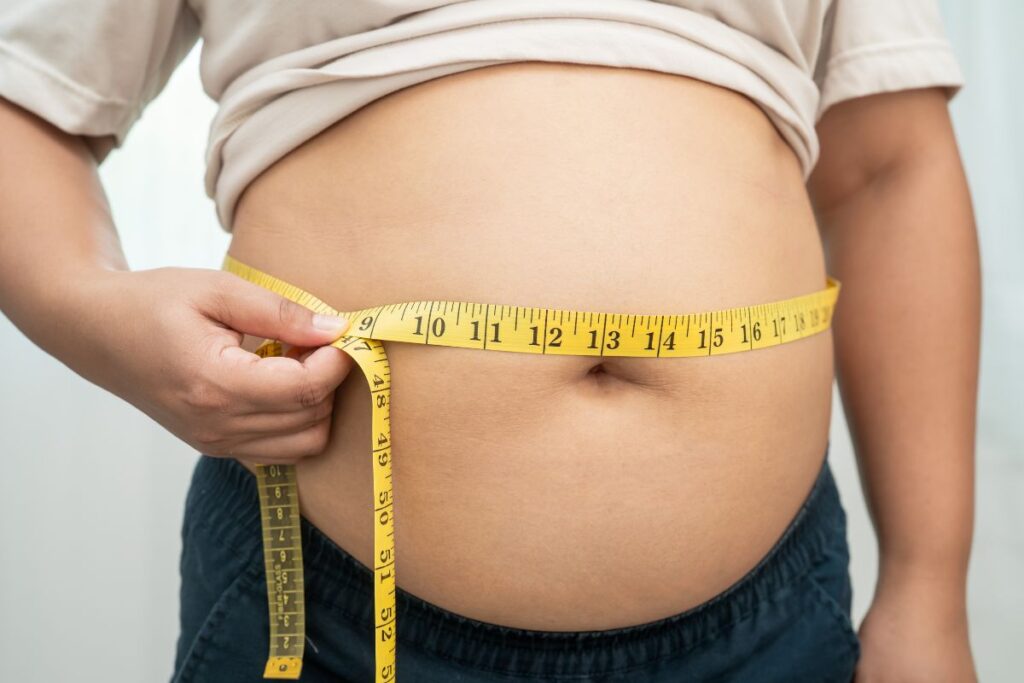 ウエストが減らない男性の写真