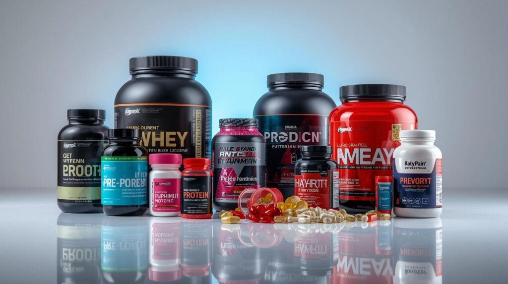 プロテインなどのサプリ類